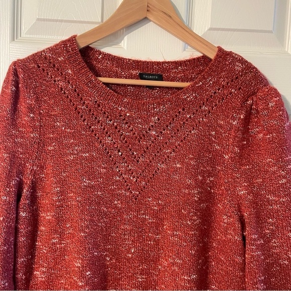 Talbots Pointelle Knit Shift Sweater Dress - Picture 6 of 10